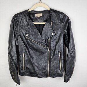 LOFT Vegan‎ Leather Moto Jacket 0P